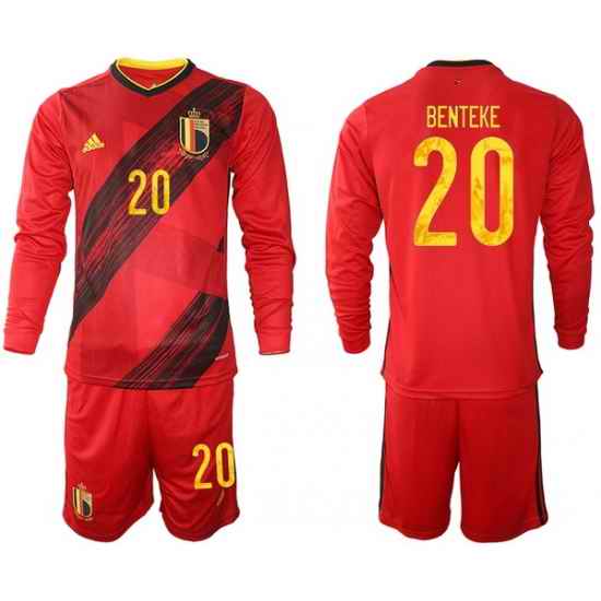 Mens Belgium Long Soccer Jerseys 003